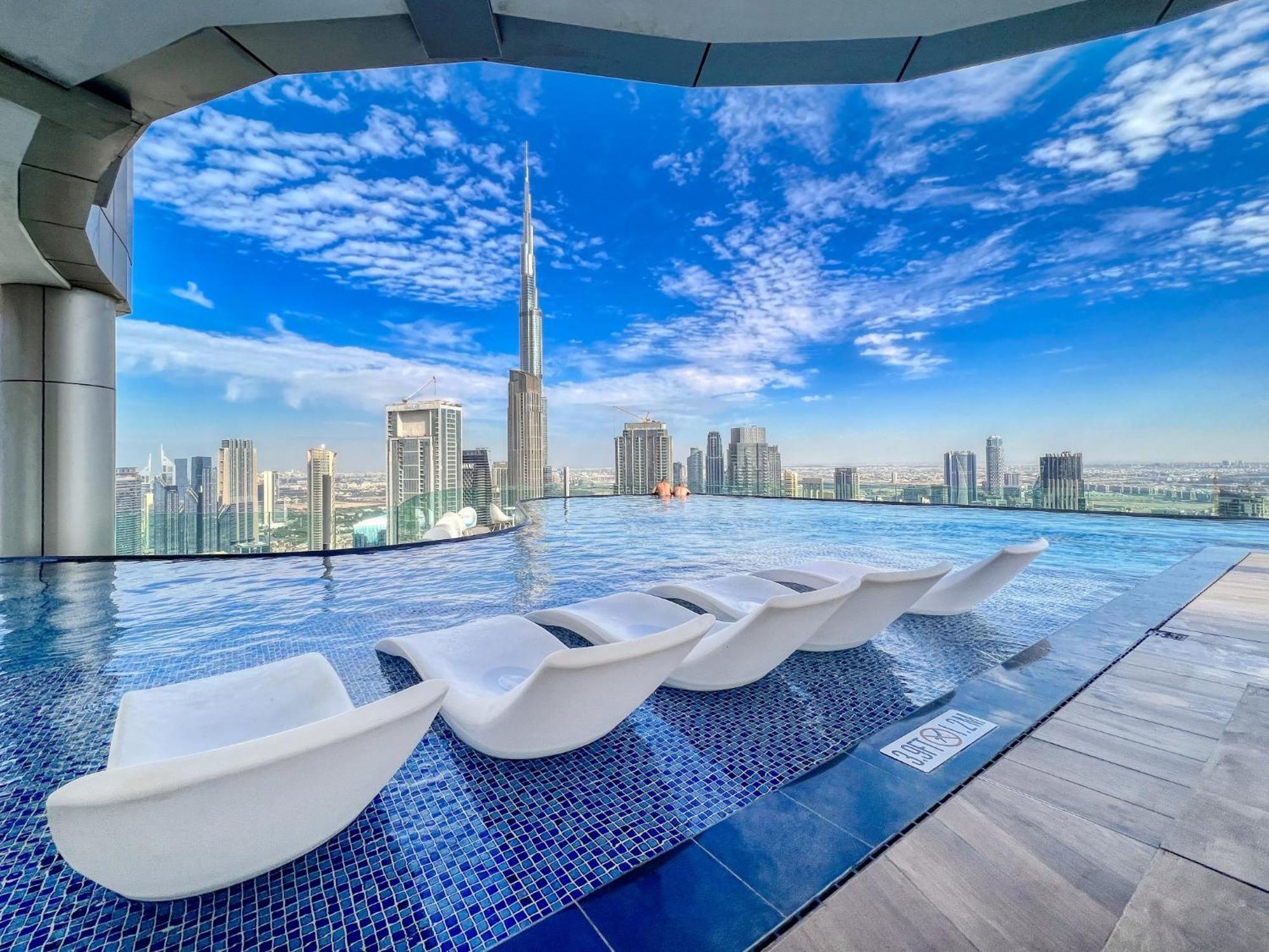 Highest Infinity Pool In Downtown Dubai Apartamento Exterior foto
